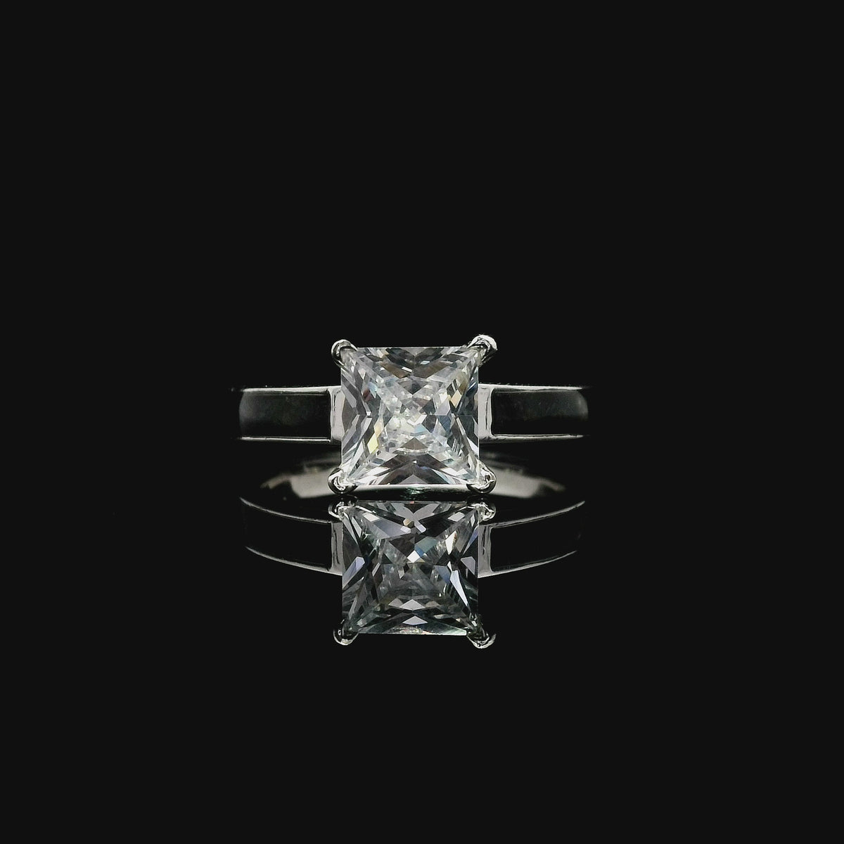 The Grand Lovina | 4mm Sterling Silver Black Crushed Diamond & CZ