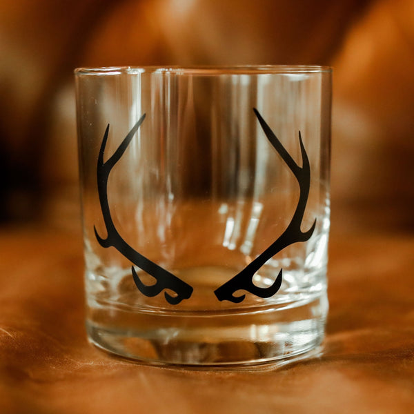 Deer Antler Whiskey Glass, Mud Pie