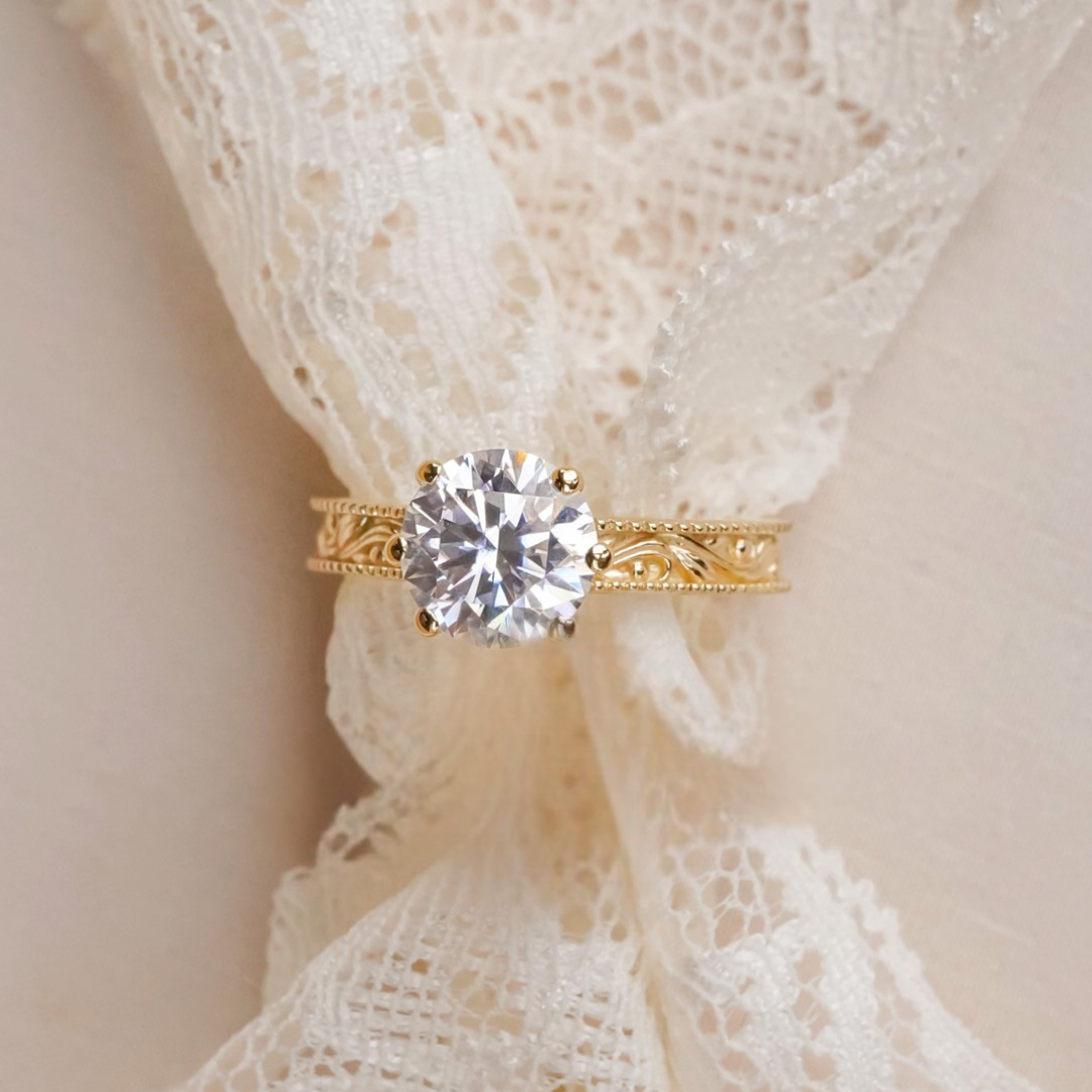 Diamond Bee Addison Diamond Western Addison Engagement Ring | Diamond & Touch of Antler ...