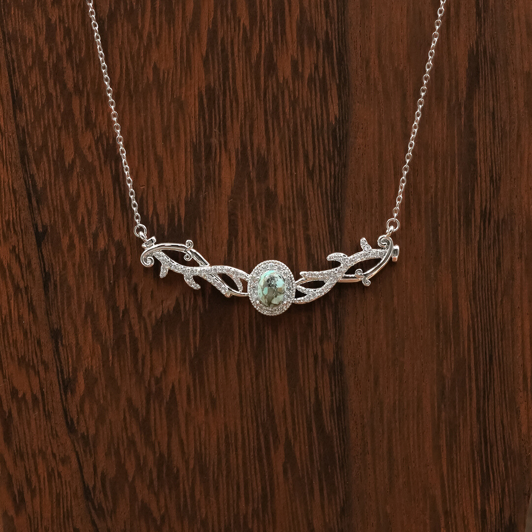 The Turquoise Antler Infinity Necklace