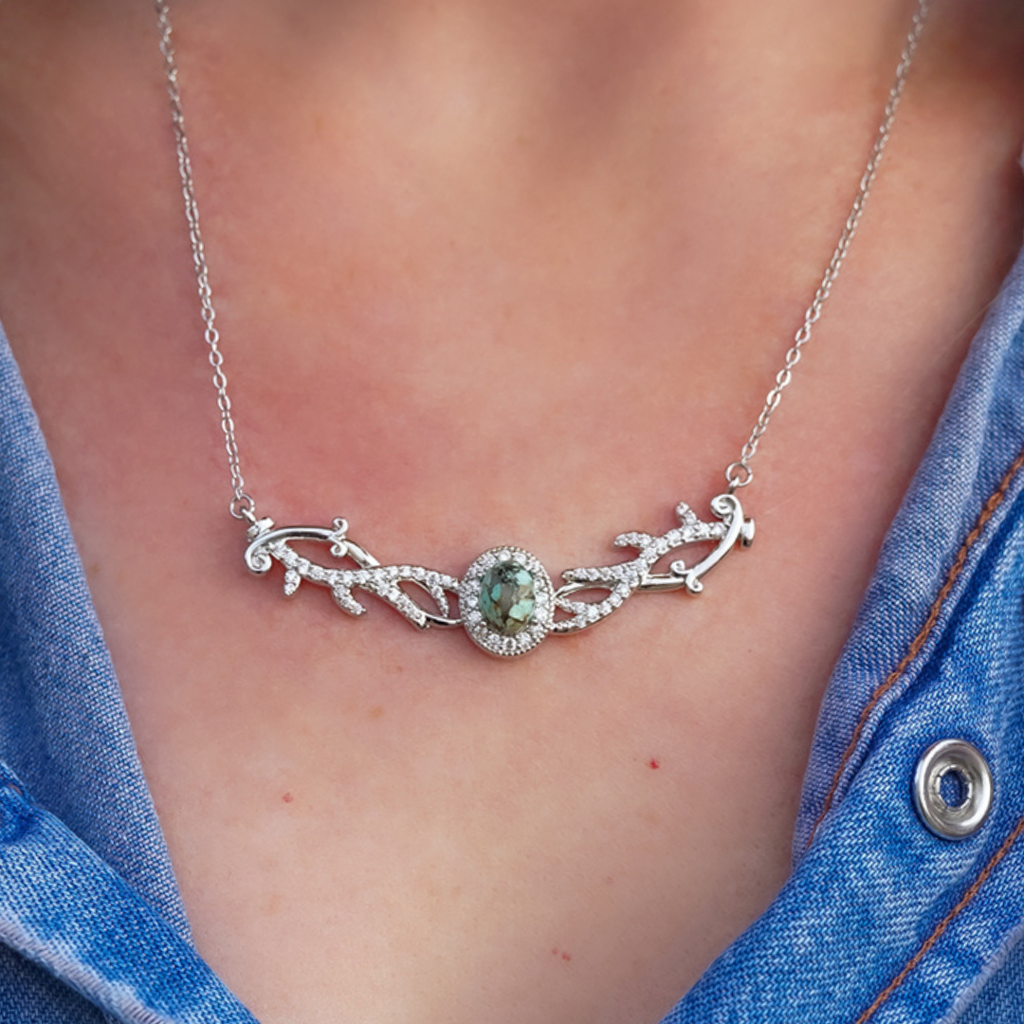 The Turquoise Antler Infinity Necklace