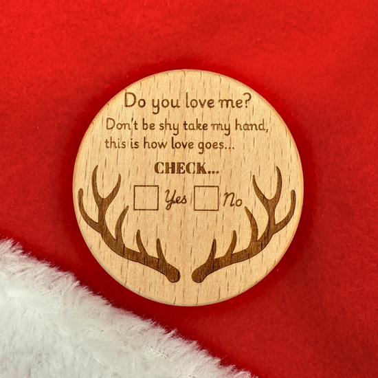 Engraved Holiday Beech Wood Box