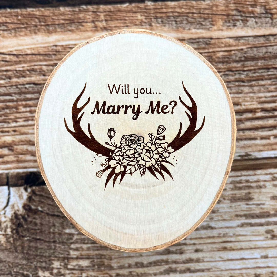 Engraved Birch Wood Gift Box