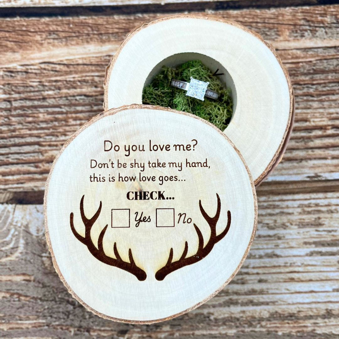 Engraved Birch Wood Gift Box