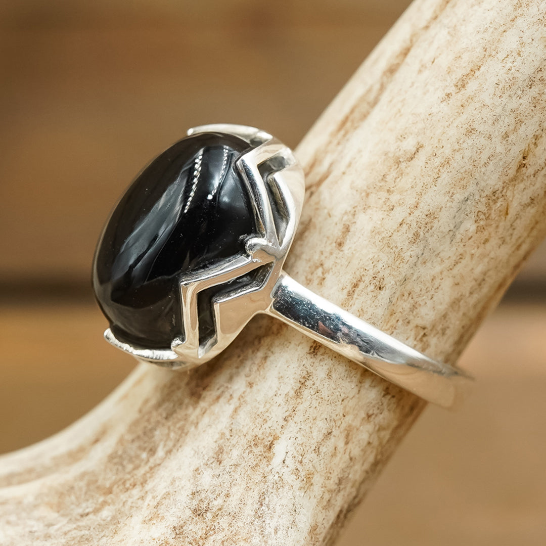Buy Chimoda Sterling Silver Rings for Men with Black Onyx Stone, Handmade  Mens Jewelry Ring, Cuban link Chain Motif Men's Rings, Rings Silver Online  at desertcartINDIA