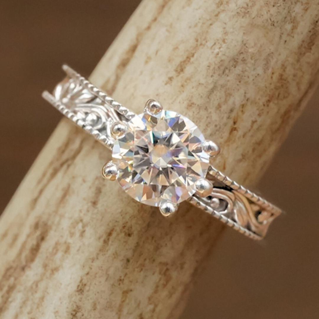 Engagement Rings Cheao LUX Addison | Western Moissanite Engagement Ring – AntlerRings.com