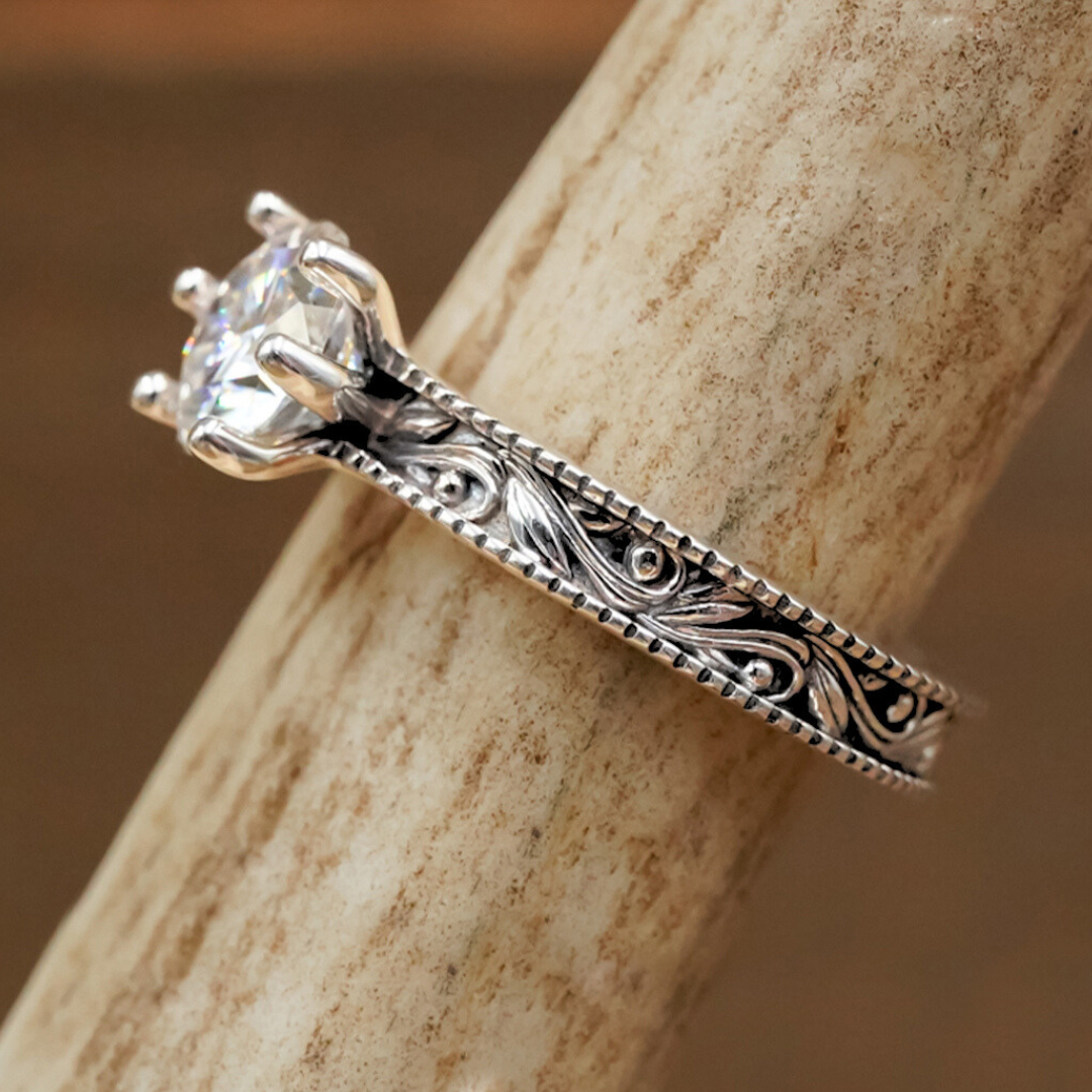 Engagement Rings Cheao LUX Addison | Western Moissanite Engagement Ring – AntlerRings.com