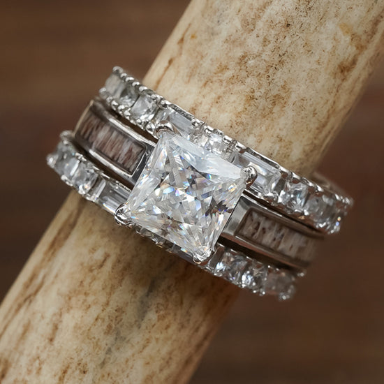 Lux Grand Kenai & Baguette Wedding Set