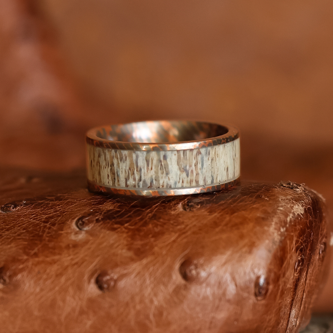 Copper Rattler The Rattler | Men's Comfort Fit Superconductor Metal Antler Inlaid ...