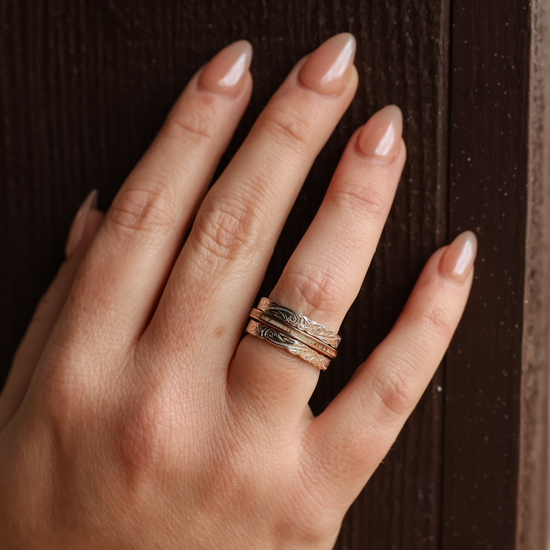 The Silver Falls Kenai Set | Antler Stacking Ring Set