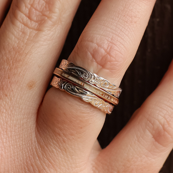 The Silver Falls Kenai Set | Antler Stacking Ring Set