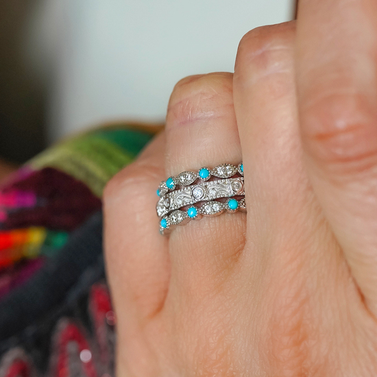 The Turquoise Vintage Florence Stacker Set