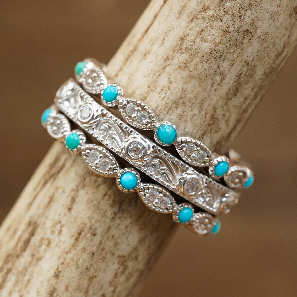 The Turquoise Vintage Florence Stacker Set