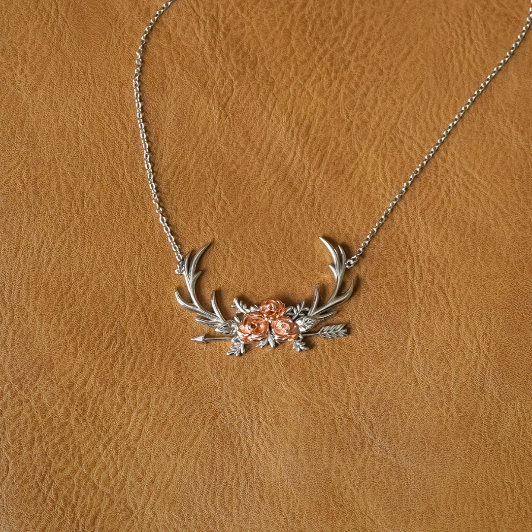 The Antler & Floral Necklace