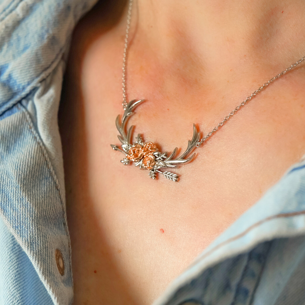 The Antler & Floral Necklace