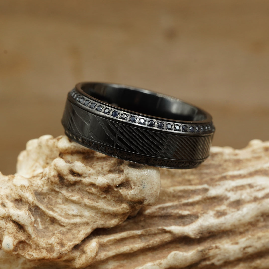 Black stone on sale wedding band