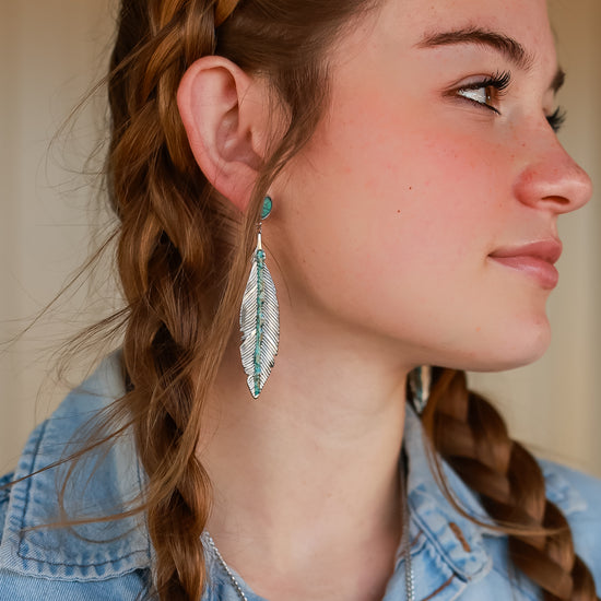 The Feather Drop Earrings