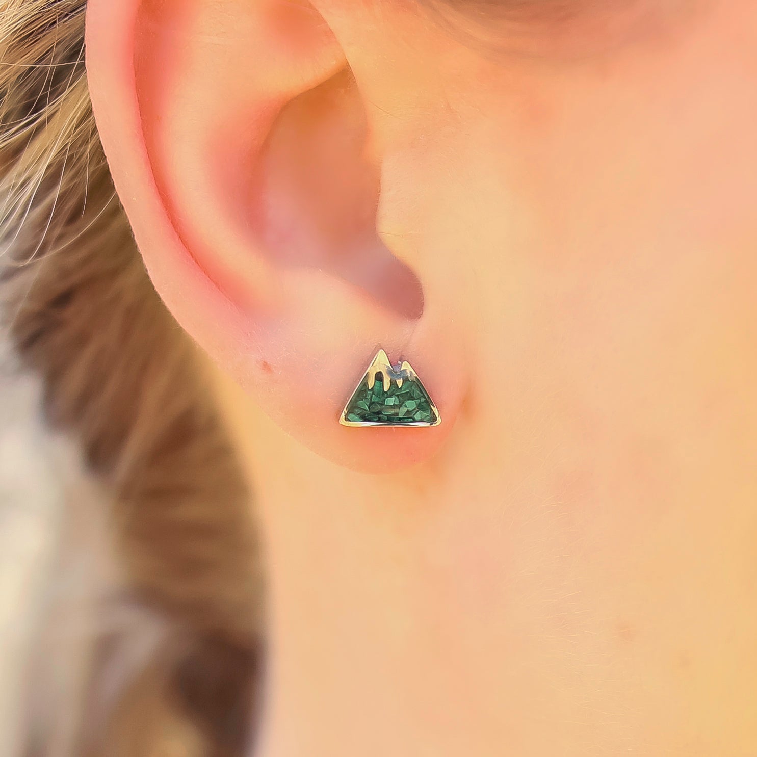 Malachite Mountain Earrings