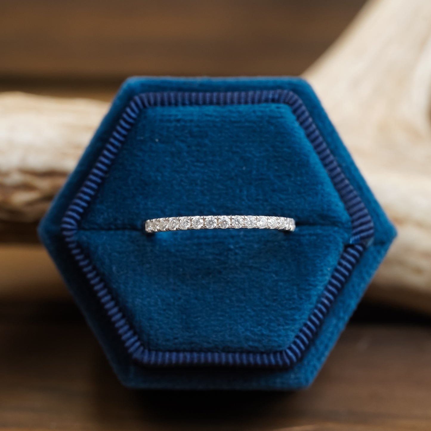 Moissanite Stacking Band