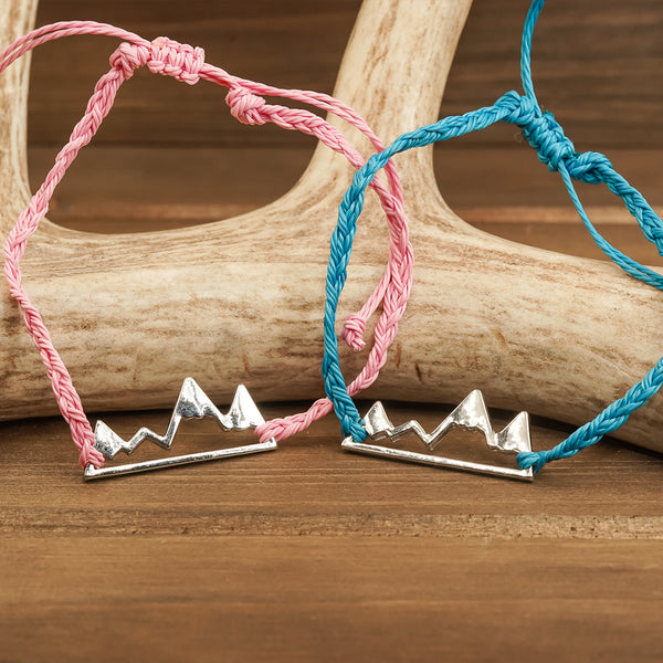 Adjustable Mountain Bracelet Women s Comfortable Hand Woven Cotton Rope Mountain Design Adjustable Bracelet AntlerRings