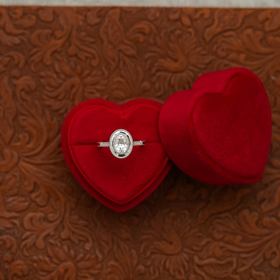 Sweetheart Velvet Ring Box