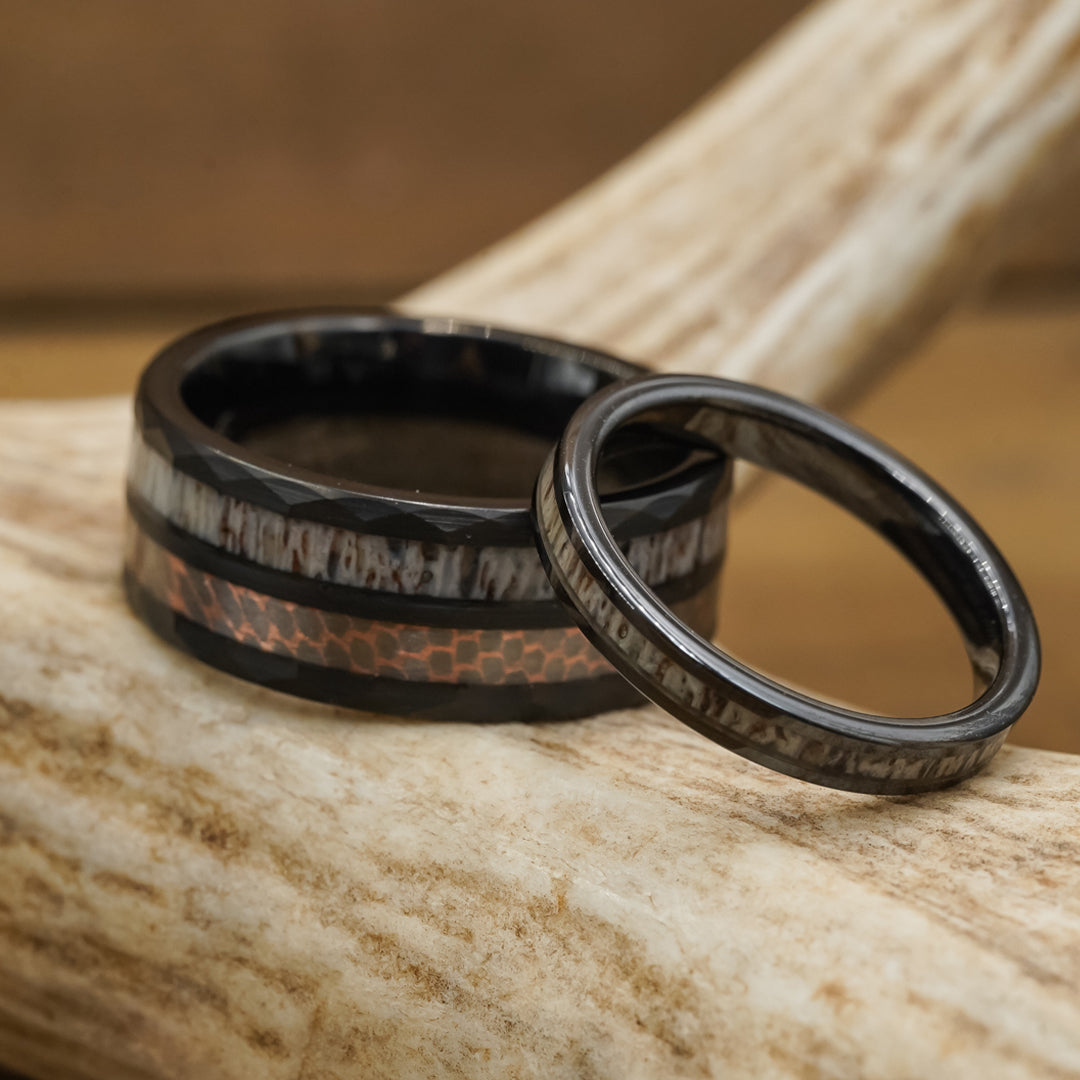 Python Magnetic Ring The Python | Men's Black Tungsten Carbide Hammered Edge Superconductor ...