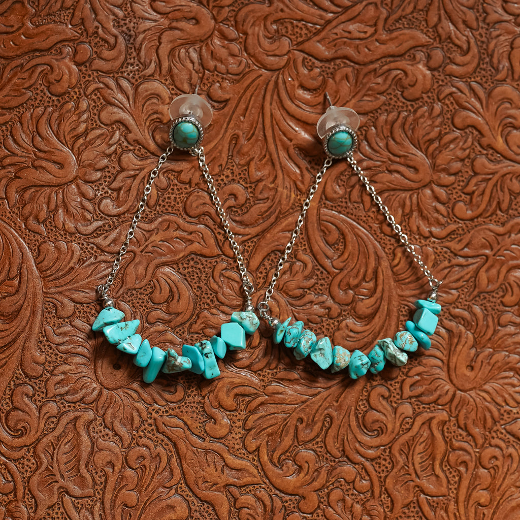 Handmade turquoise earrings shop