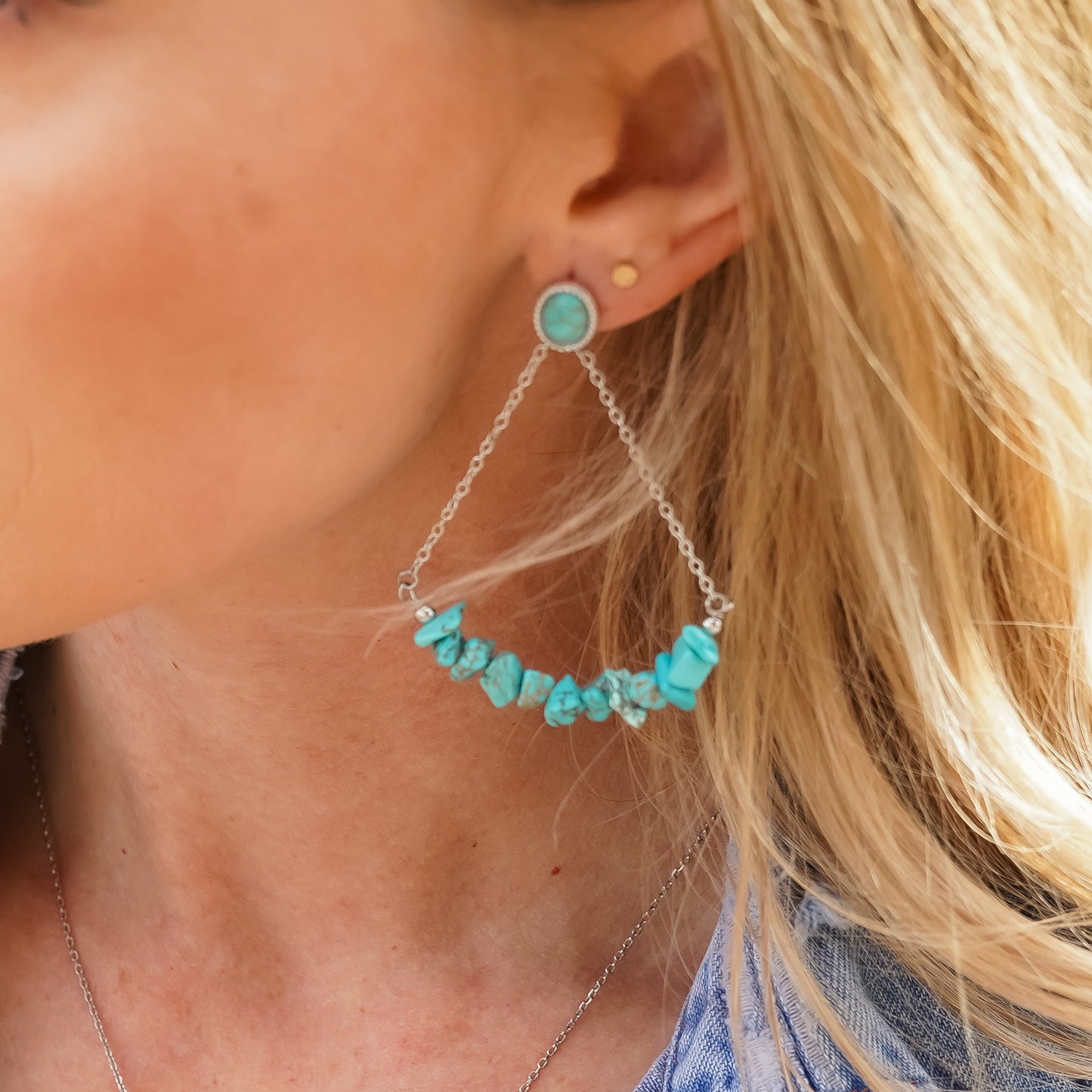 Turquoise Ear Stack Earrings – AntlerRings.com