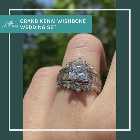 Load and play video in Gallery viewer, The Grand Kenai Wishbone Wedding Set
