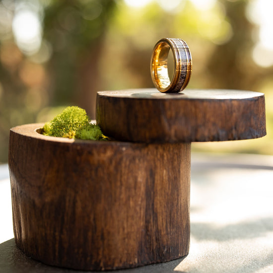 Dark Wood Swivel Lid - Ring Box