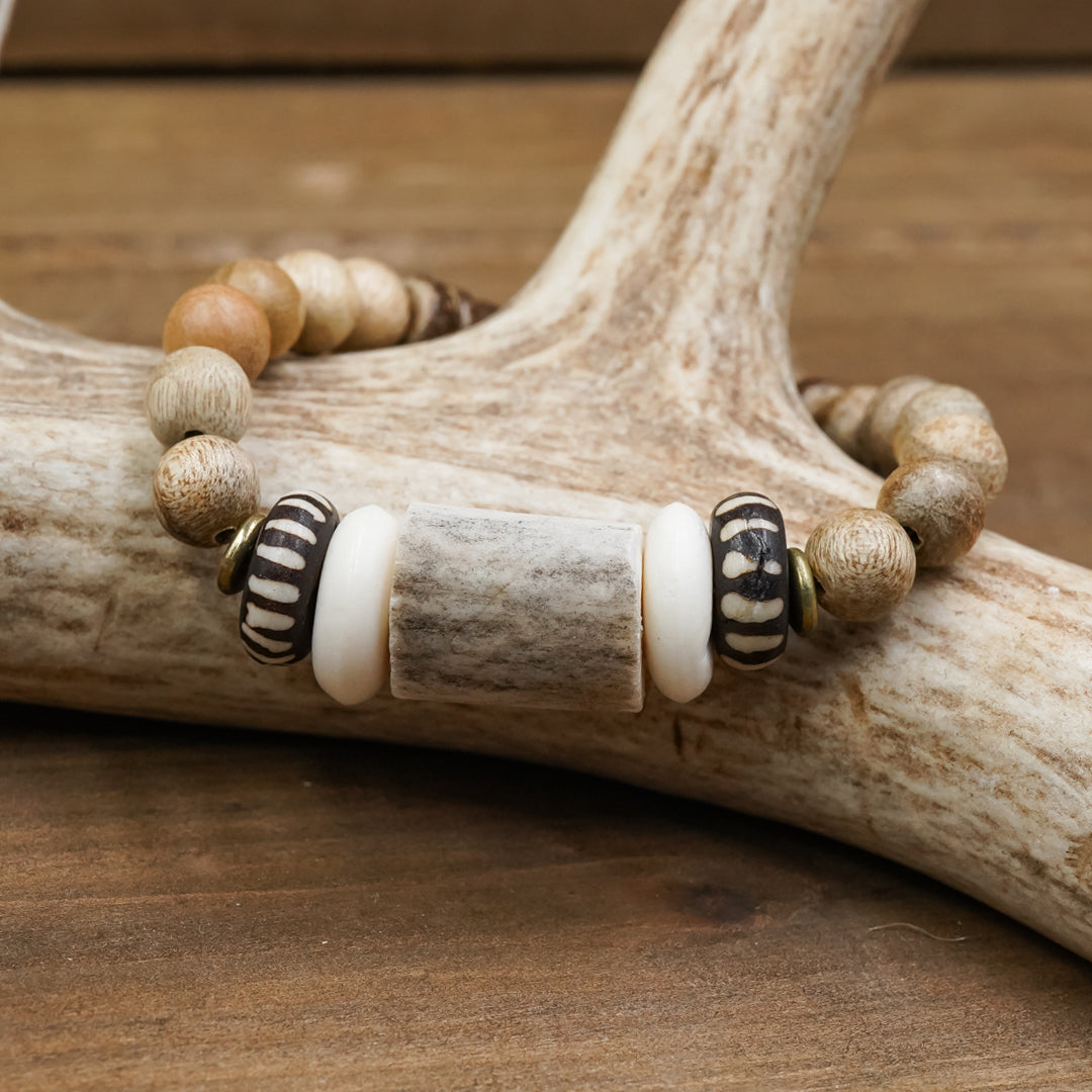 Antler & Wood Bead Bracelets