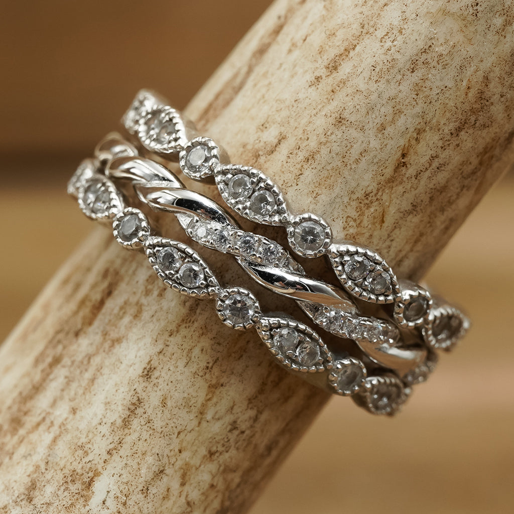 The CZ Braided Band