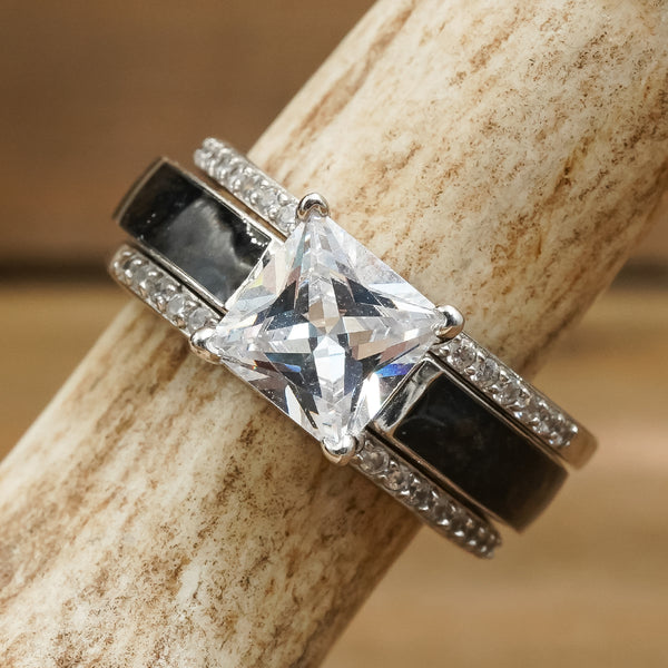 Grand Lovina Wedding Set – AntlerRings.com