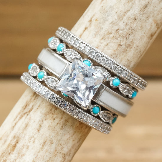 Turquoise And Diamond Turquoise Country Wedding Ring Victoria