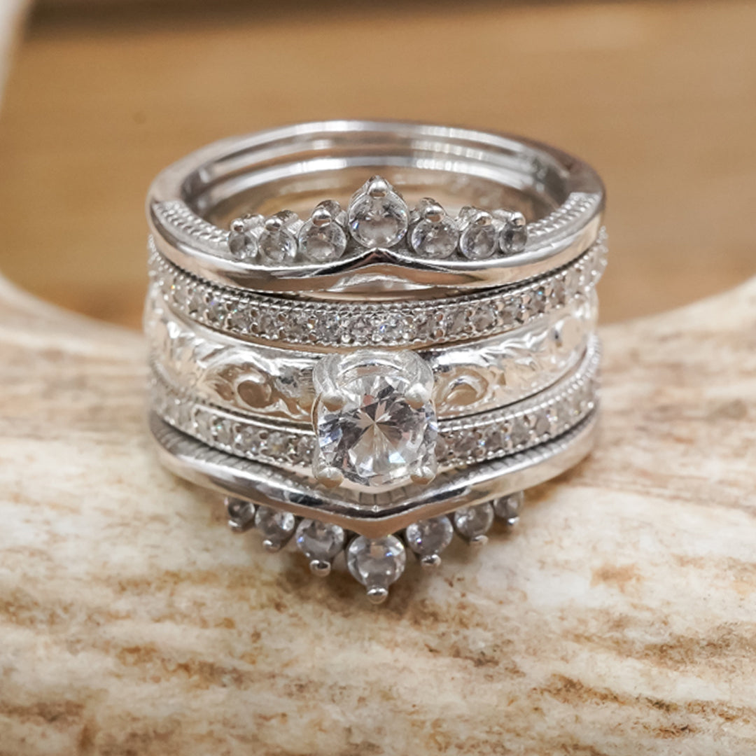 The Eternity Stacking Ring | Sterling Silver Eternity CZ Stacking Ring ...