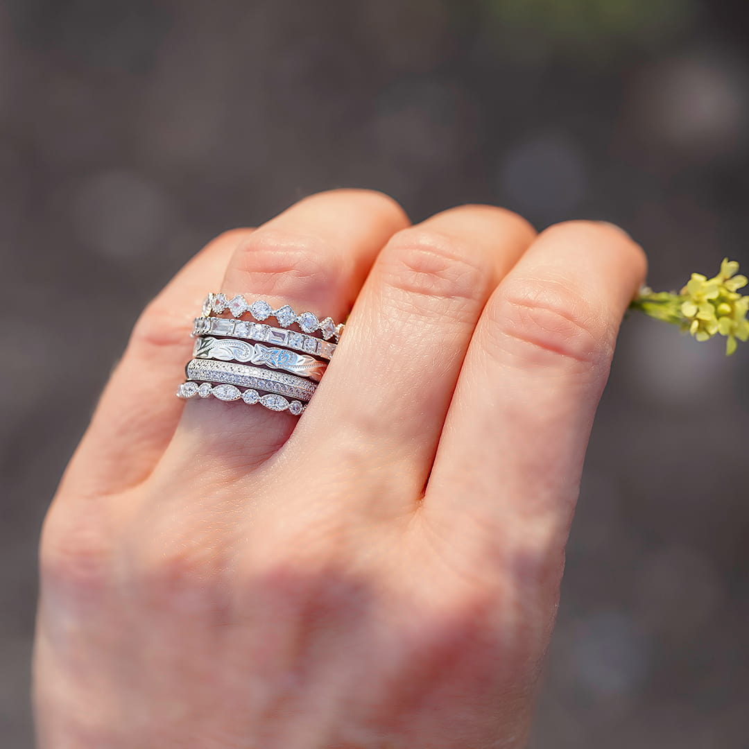The Art Deco Stacking Ring - Main Image