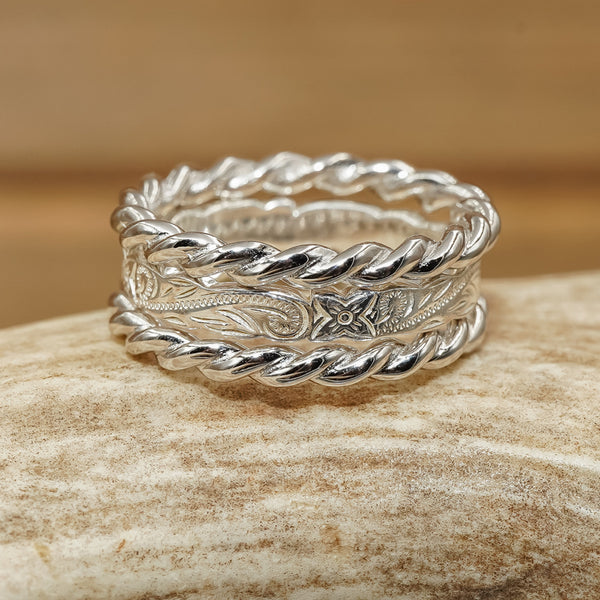 Twisted Silver Falls Stacker Set – AntlerRings.com