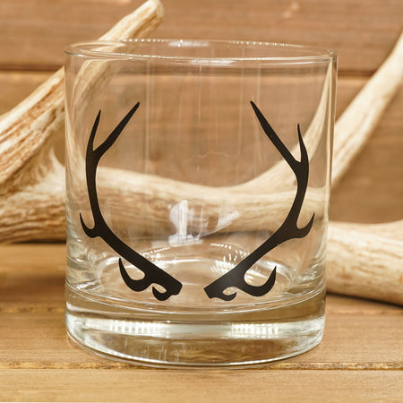 Deer Antler Whiskey Glass, Mud Pie